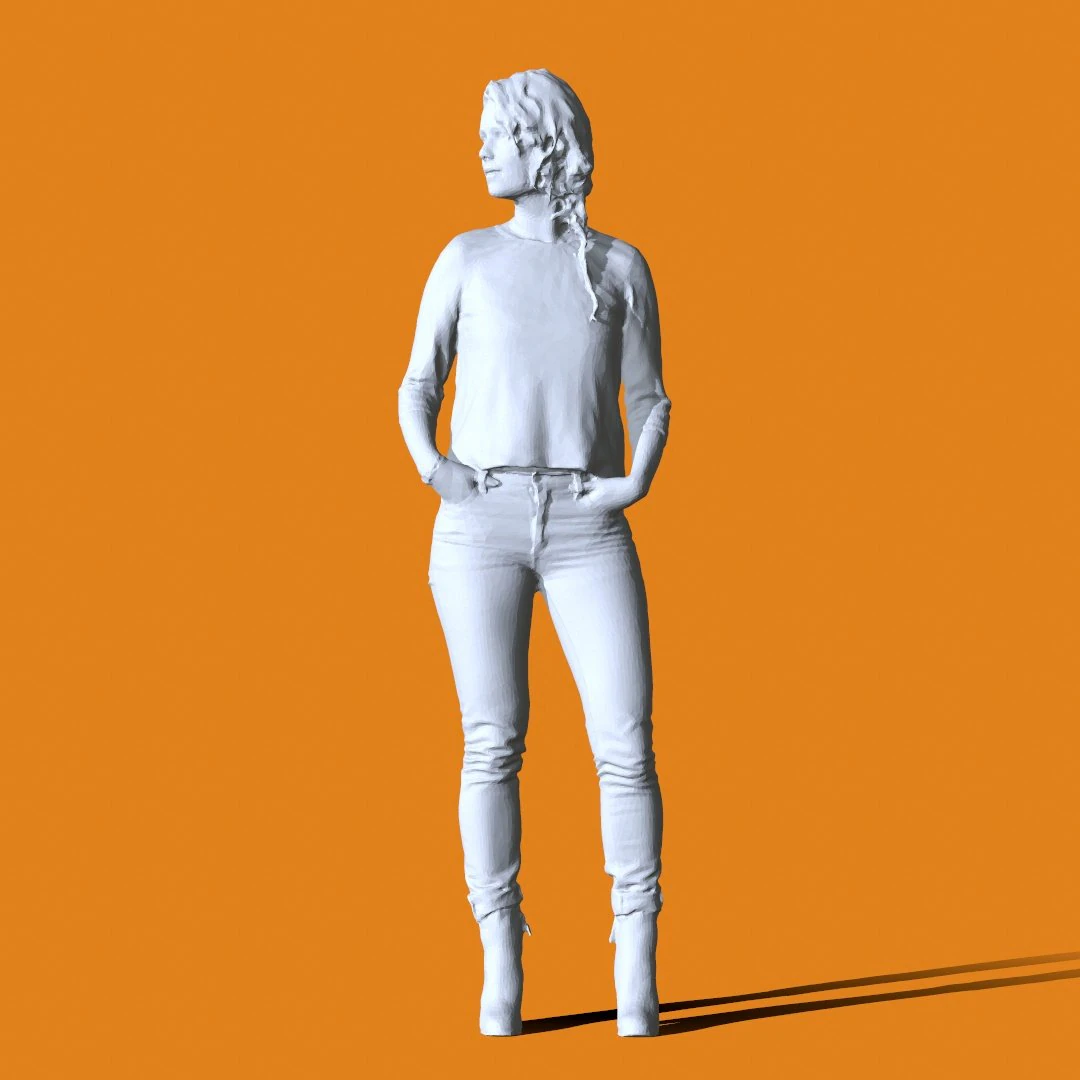 Miniature Pose People 35 3D Print Model .c4d .max .obj .3ds .fbx .stl .blend 