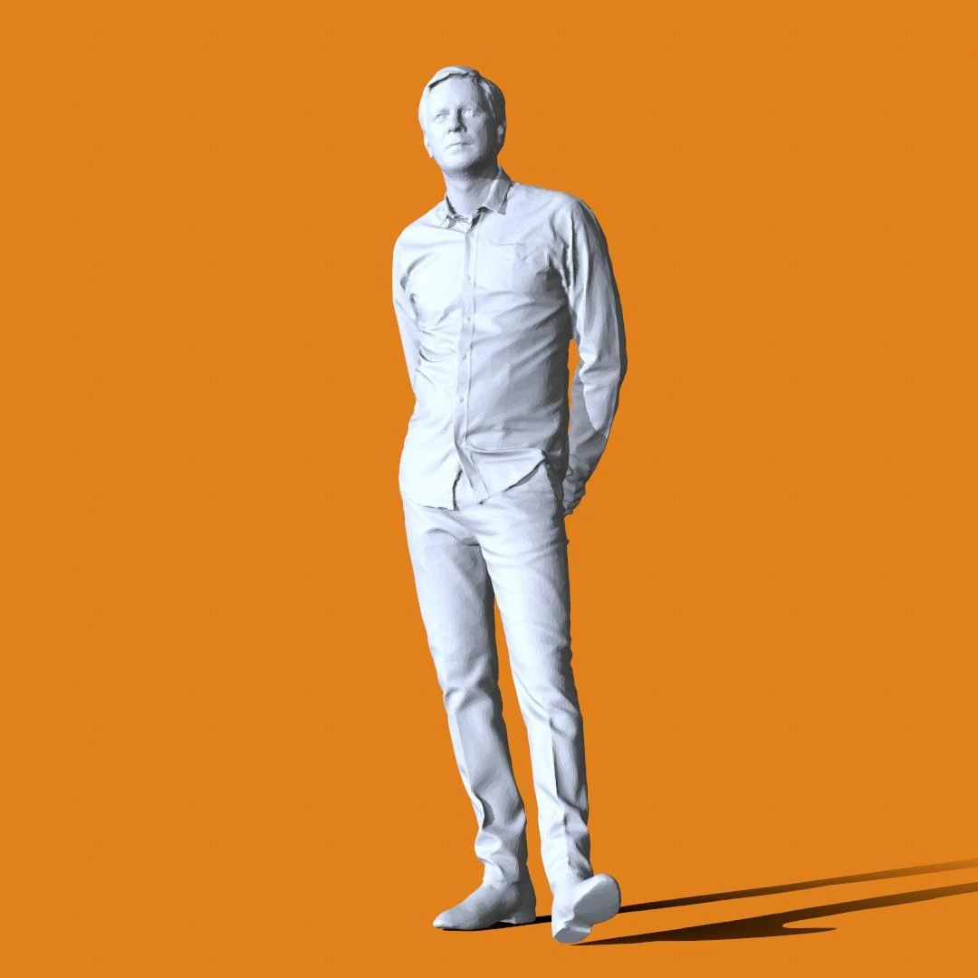 Miniature Pose People 37 3D Print Model .c4d .max .obj .3ds .fbx .stl .blend 