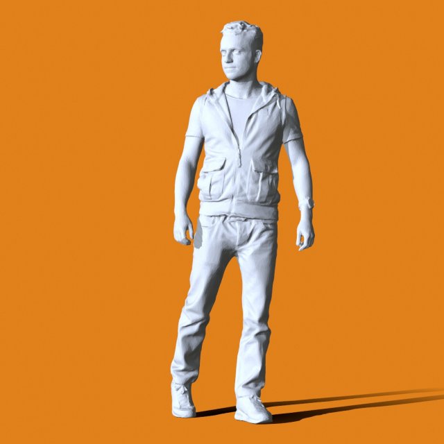 Miniature Pose People 39 3D Print Model .c4d .max .obj .3ds .fbx .stl .blend 