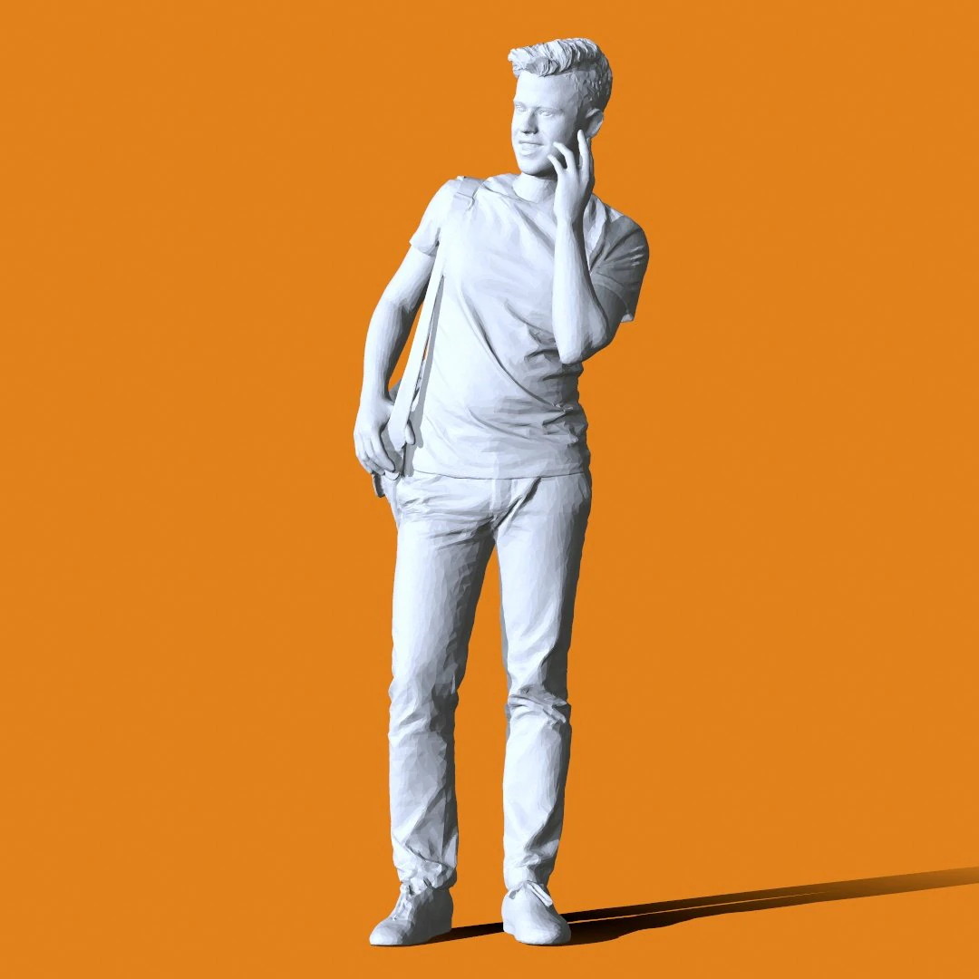 Miniature Pose People 43 3D Print Model .c4d .max .obj .3ds .fbx .stl .blend 