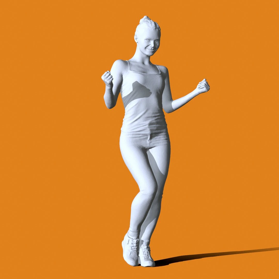 Miniature Pose People 44 3D Print Model .c4d .max .obj .3ds .fbx .stl .blend 