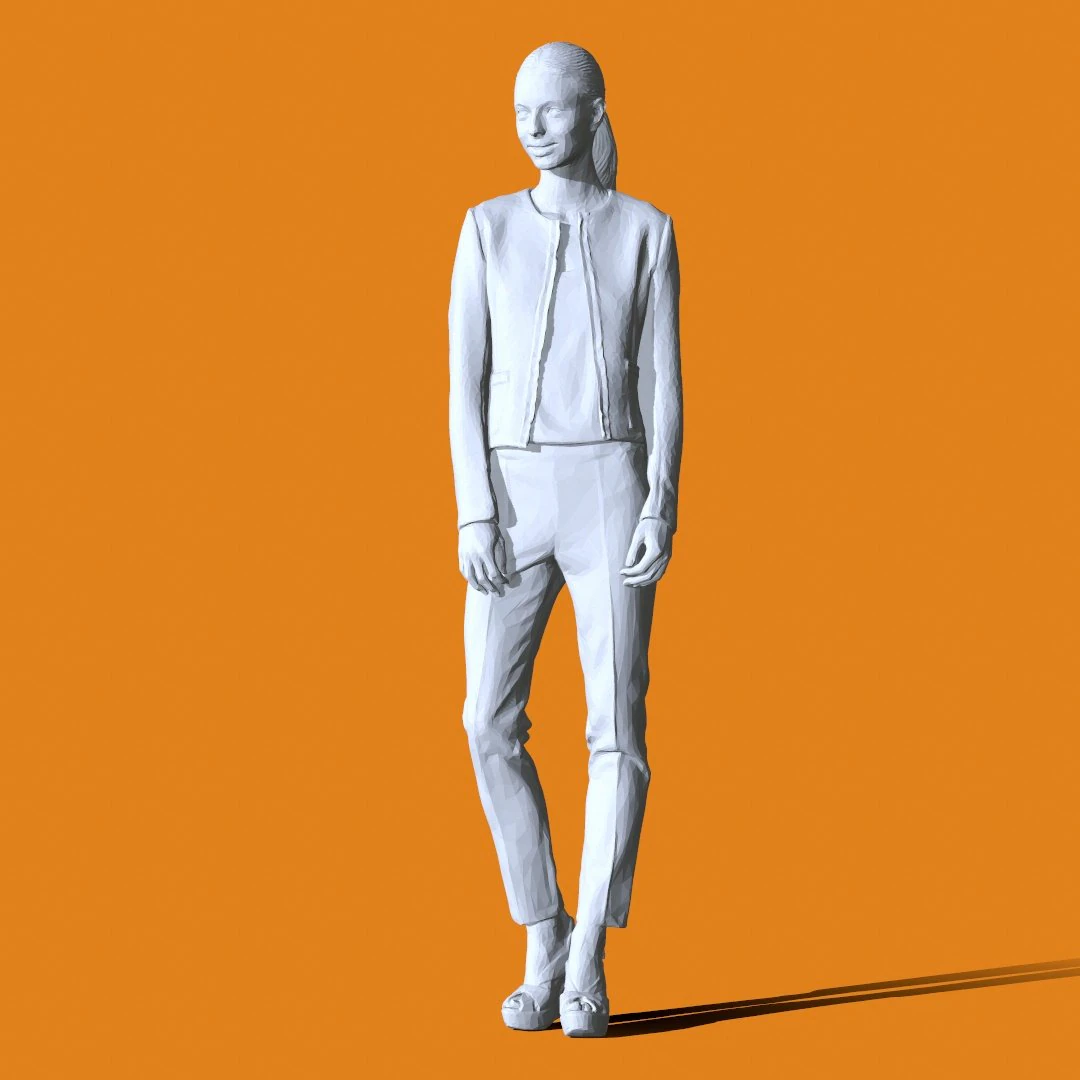 Miniature Pose People 45 3D Print Model .c4d .max .obj .3ds .fbx .stl .blend 