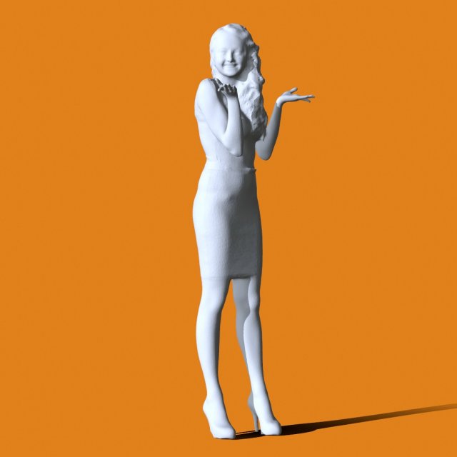 Miniature Pose People 47 3D Baskı Modeli .c4d .max .obj .3ds .fbx .stl .blend 