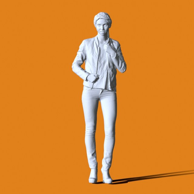 Miniature Pose People 52 3D Print Model .c4d .max .obj .3ds .fbx .stl .blend 
