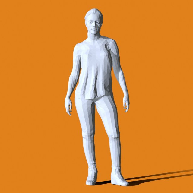Miniature Pose People 55 3D Print Model .c4d .max .obj .3ds .fbx .stl .blend 