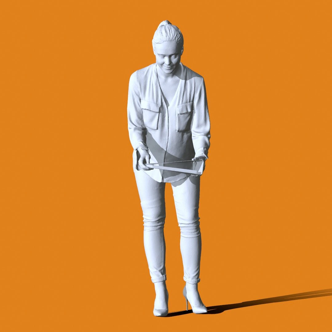 Miniature Pose People 57 3D Print Model .c4d .max .obj .3ds .fbx .stl .blend 