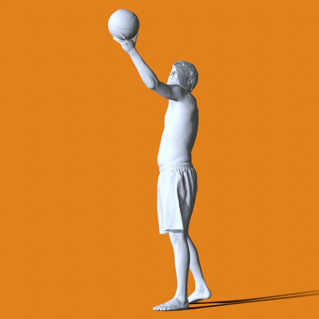 Miniature Pose People 58 3D Print Model .c4d .max .obj .3ds .fbx .stl .blend