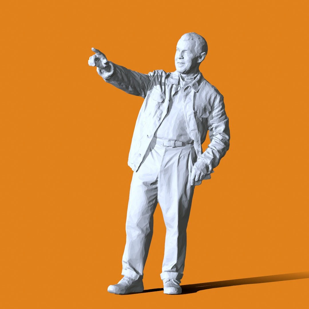 Miniature Pose People 61 3D Print Model .c4d .max .obj .3ds .fbx .stl .blend