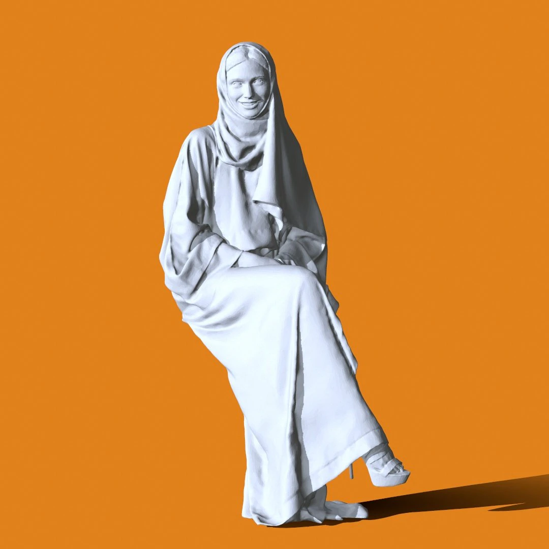 Miniature Pose People 63 3D Print Model .c4d .max .obj .3ds .fbx .stl .blend 