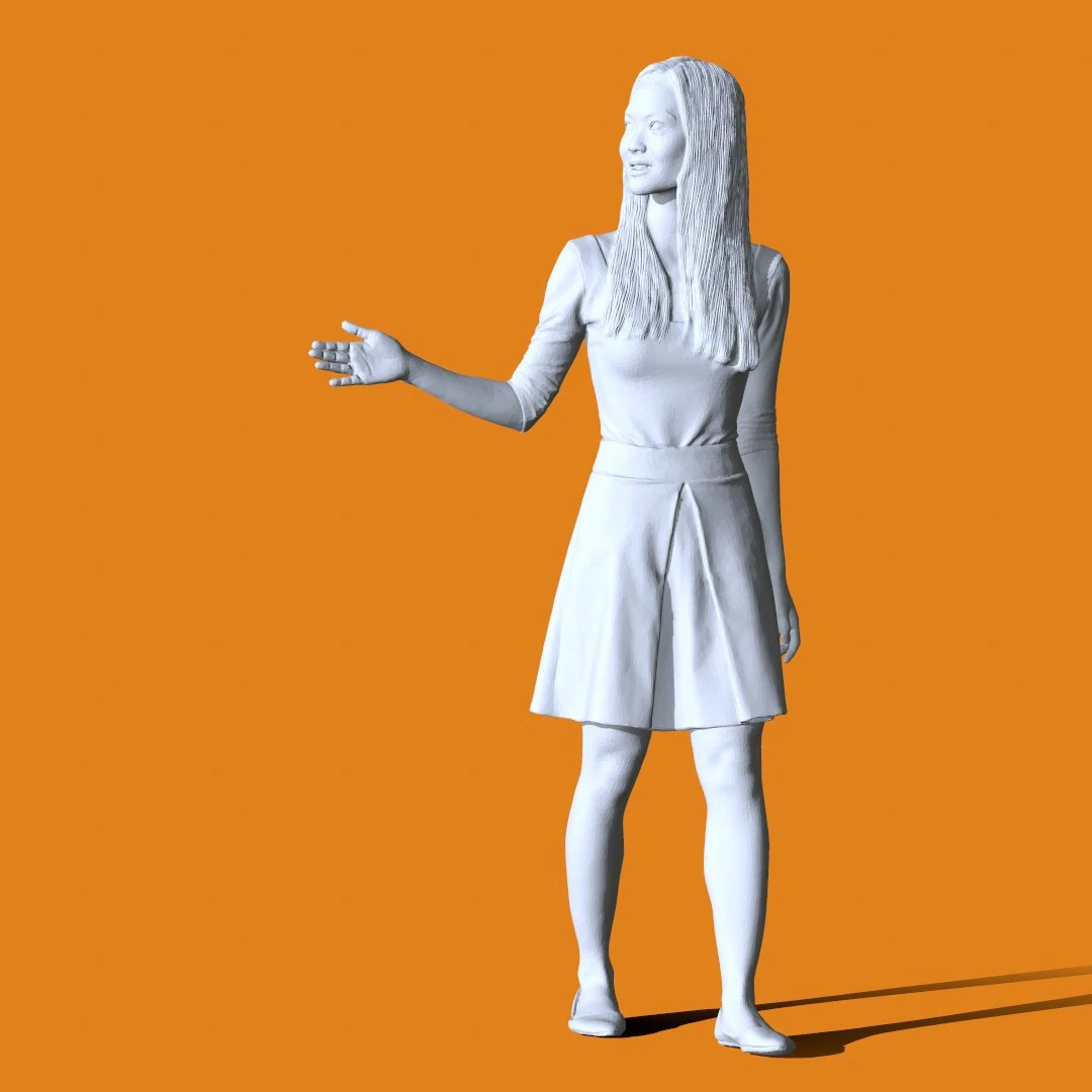 Miniature Pose People 67 3D Print Model .c4d .max .obj .3ds .fbx .stl .blend 