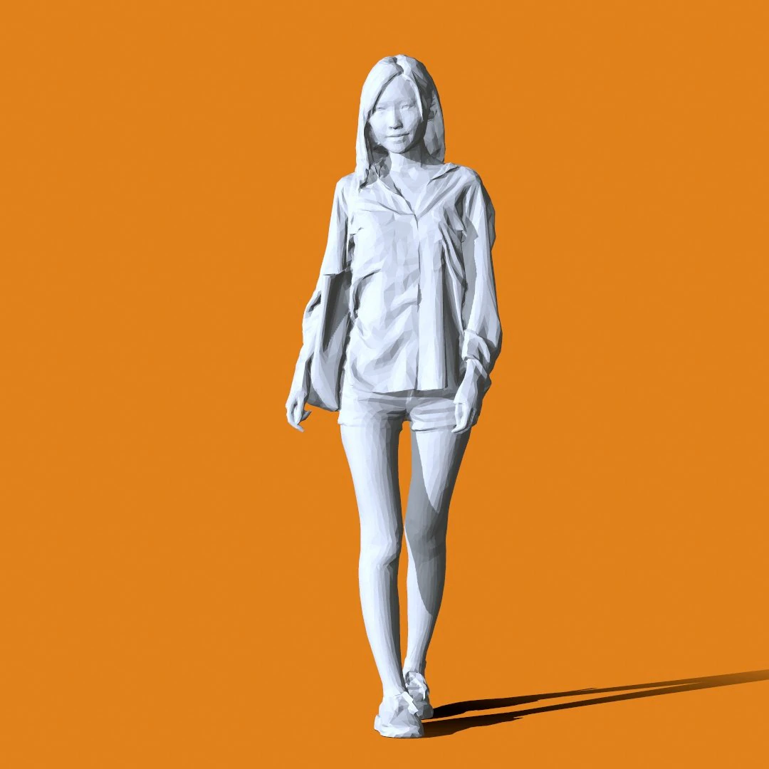 Miniature Pose People 68 3D Print Model .c4d .max .obj .3ds .fbx .stl .blend 