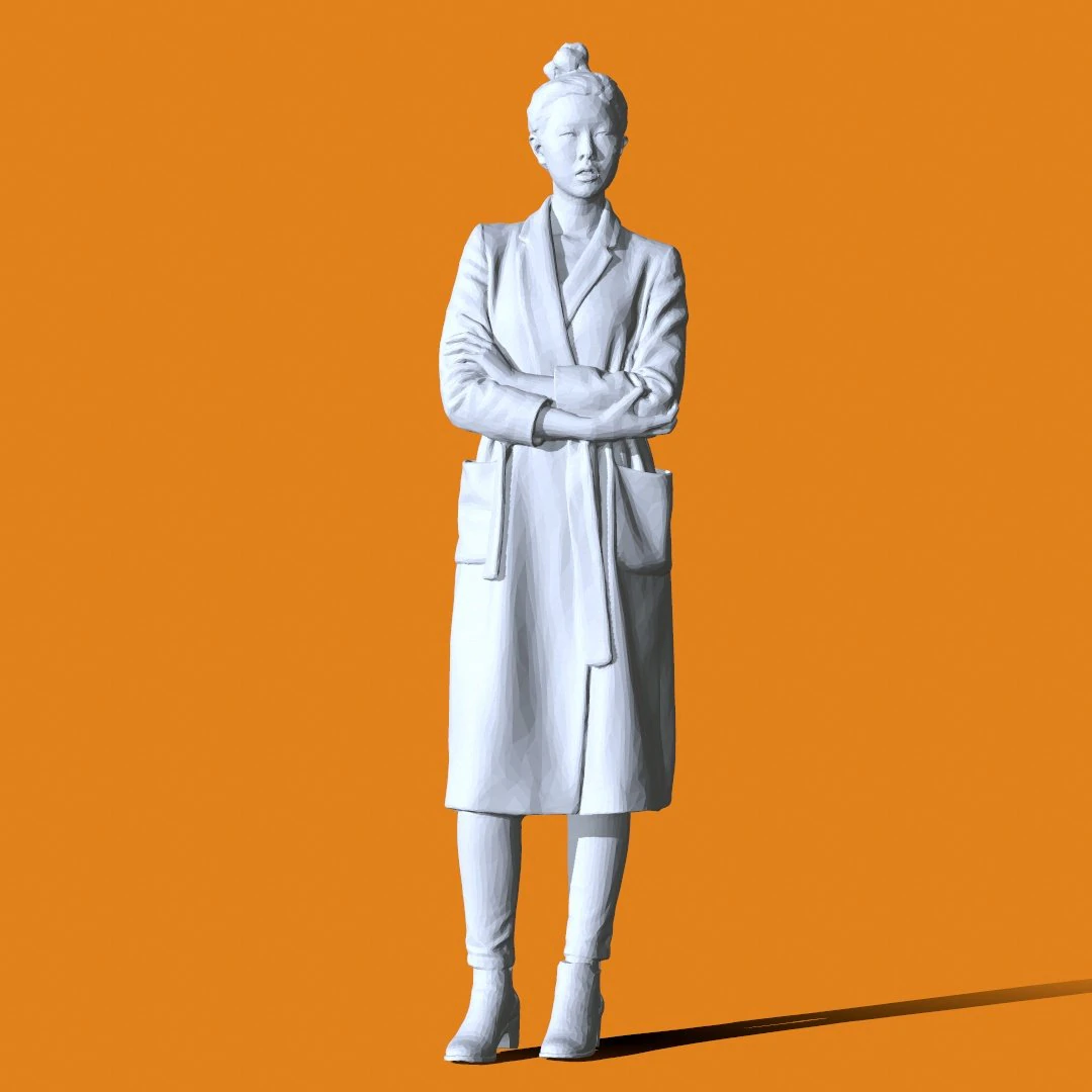 Miniature Pose People 69 3D Print Model .c4d .max .obj .3ds .fbx .stl .blend 