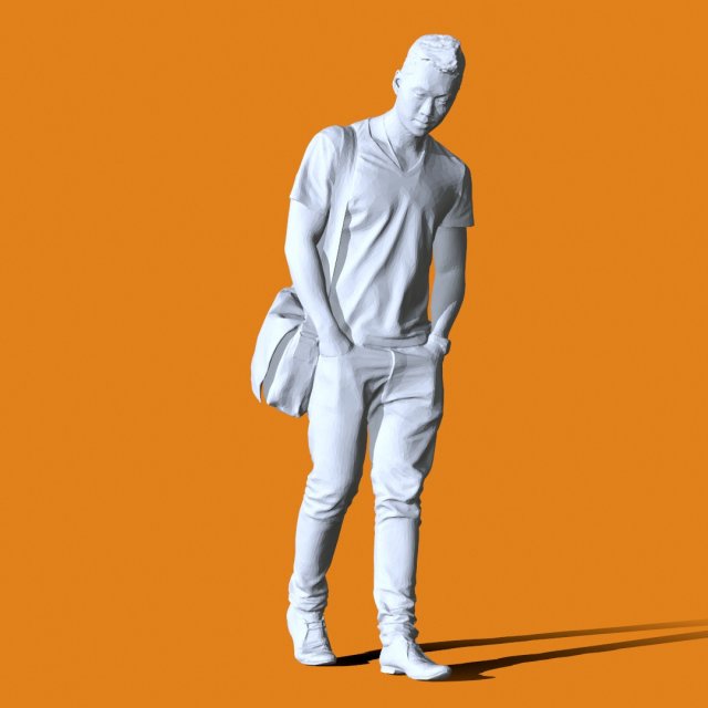 Miniature Pose People 71 3D Print Model .c4d .max .obj .3ds .fbx .stl .blend
