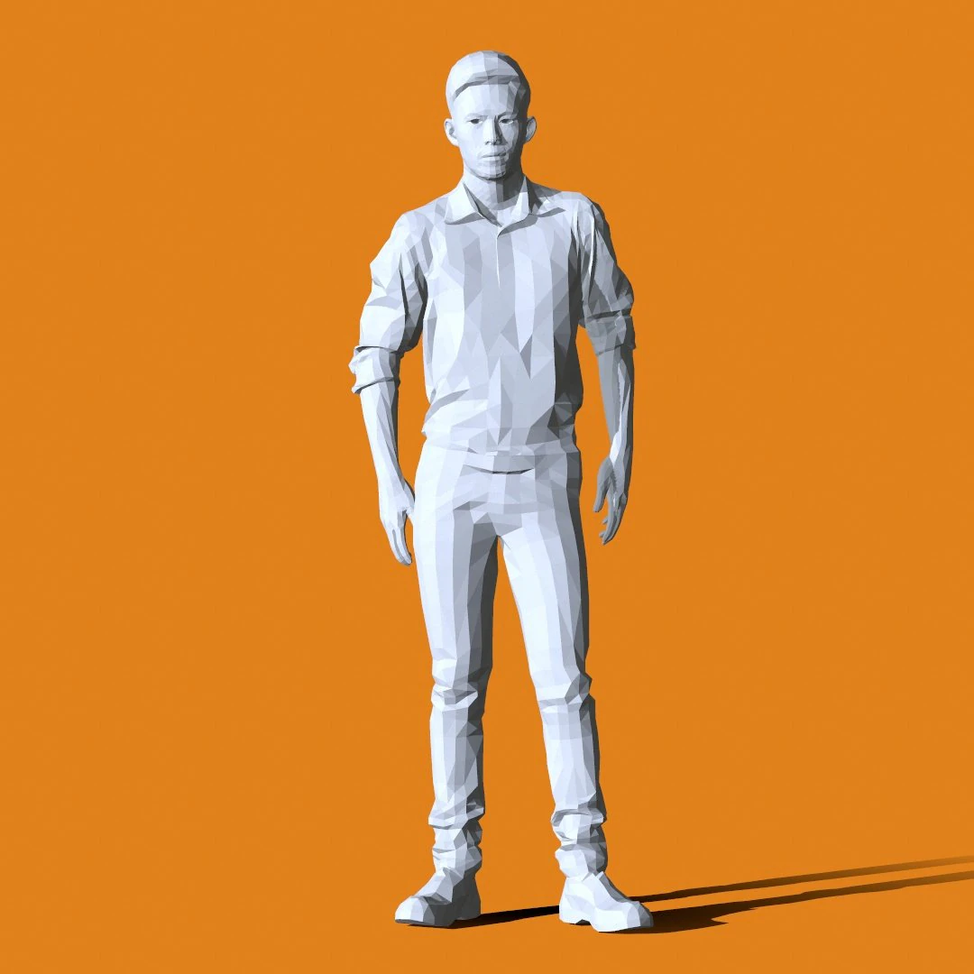 Miniature Pose People 72 3D Print Model .c4d .max .obj .3ds .fbx .stl .blend 