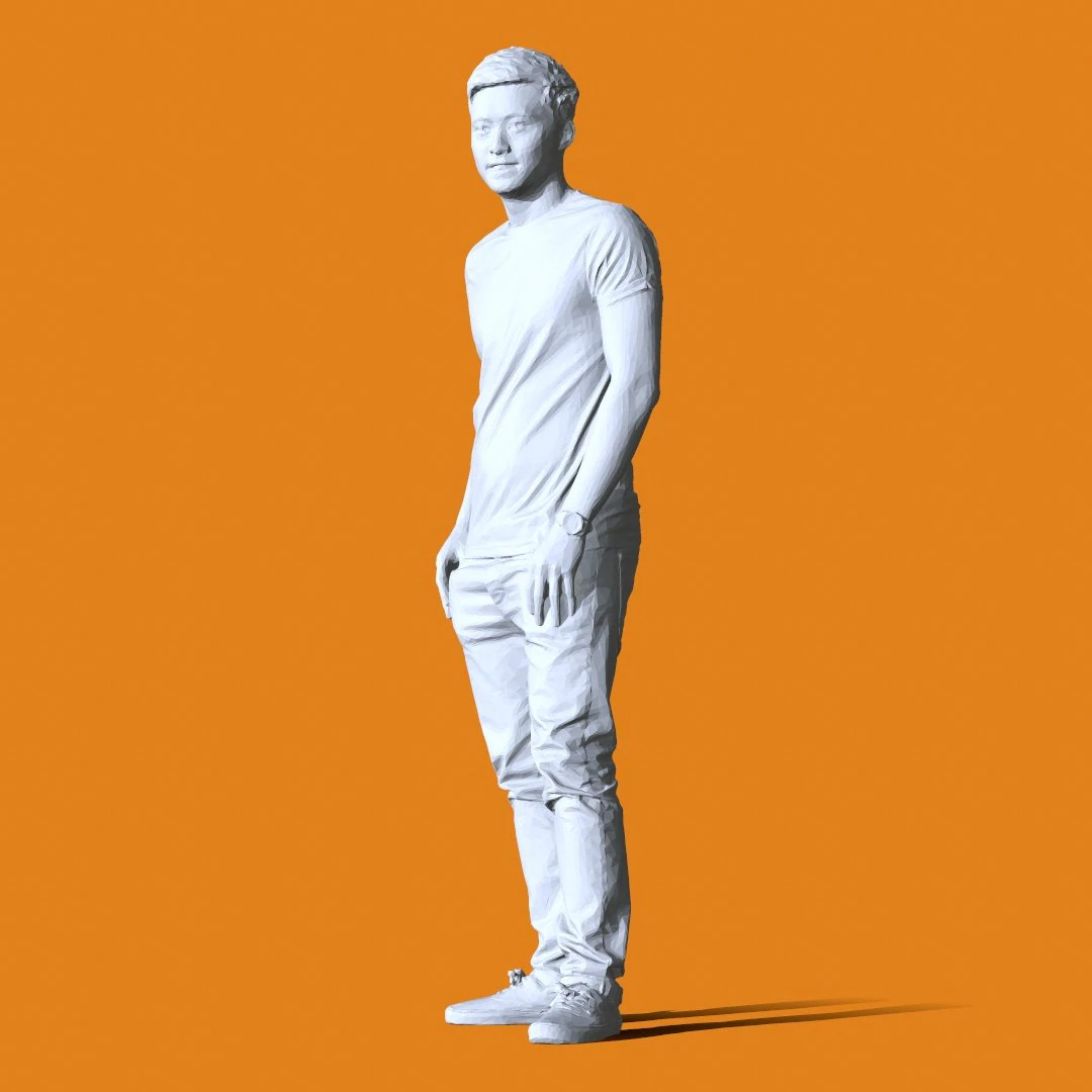 Miniature Pose People 75 3D Print Model .c4d .max .obj .3ds .fbx .stl .blend 