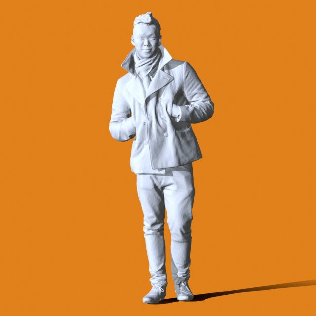 Miniature Pose People 76 3D Print Model .c4d .max .obj .3ds .fbx .stl .blend 