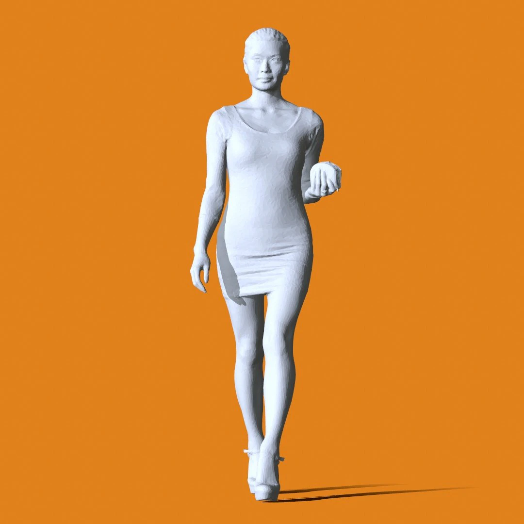 Miniature Pose People 77 3D Print Model .c4d .max .obj .3ds .fbx .stl .blend