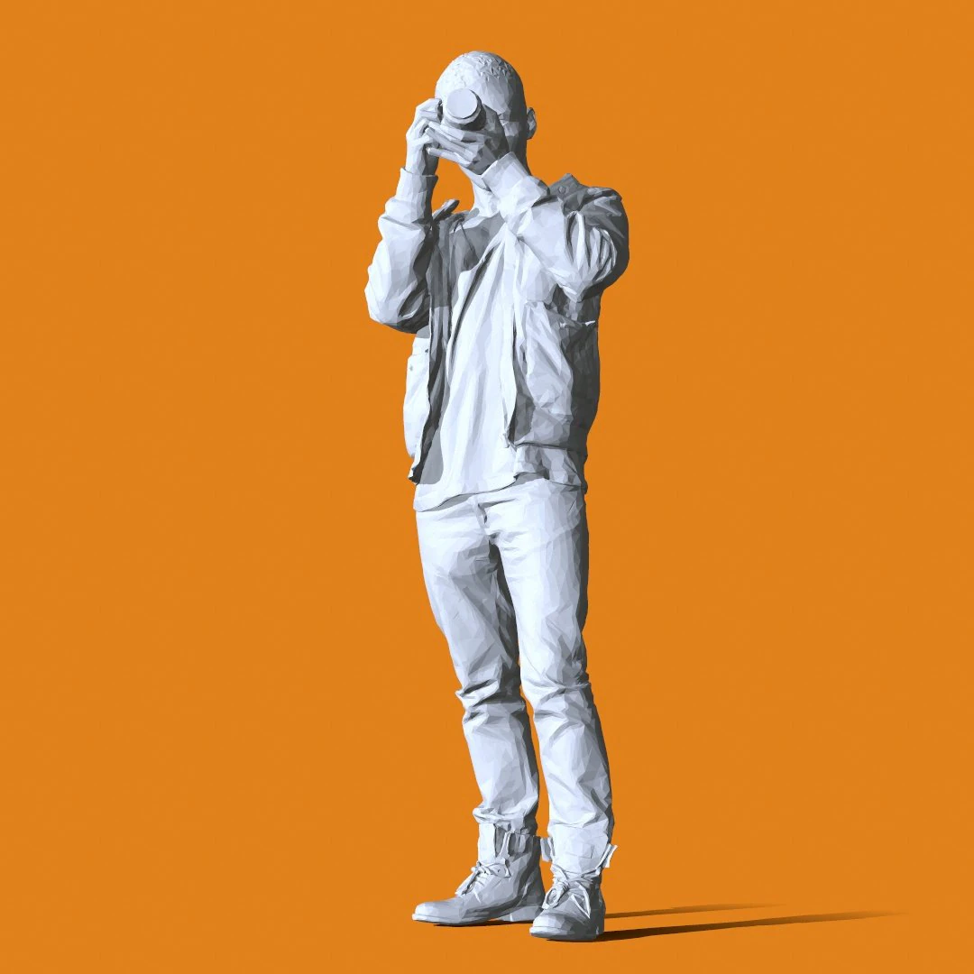 Miniature Pose People 78 3D Print Model .c4d .max .obj .3ds .fbx .stl .blend