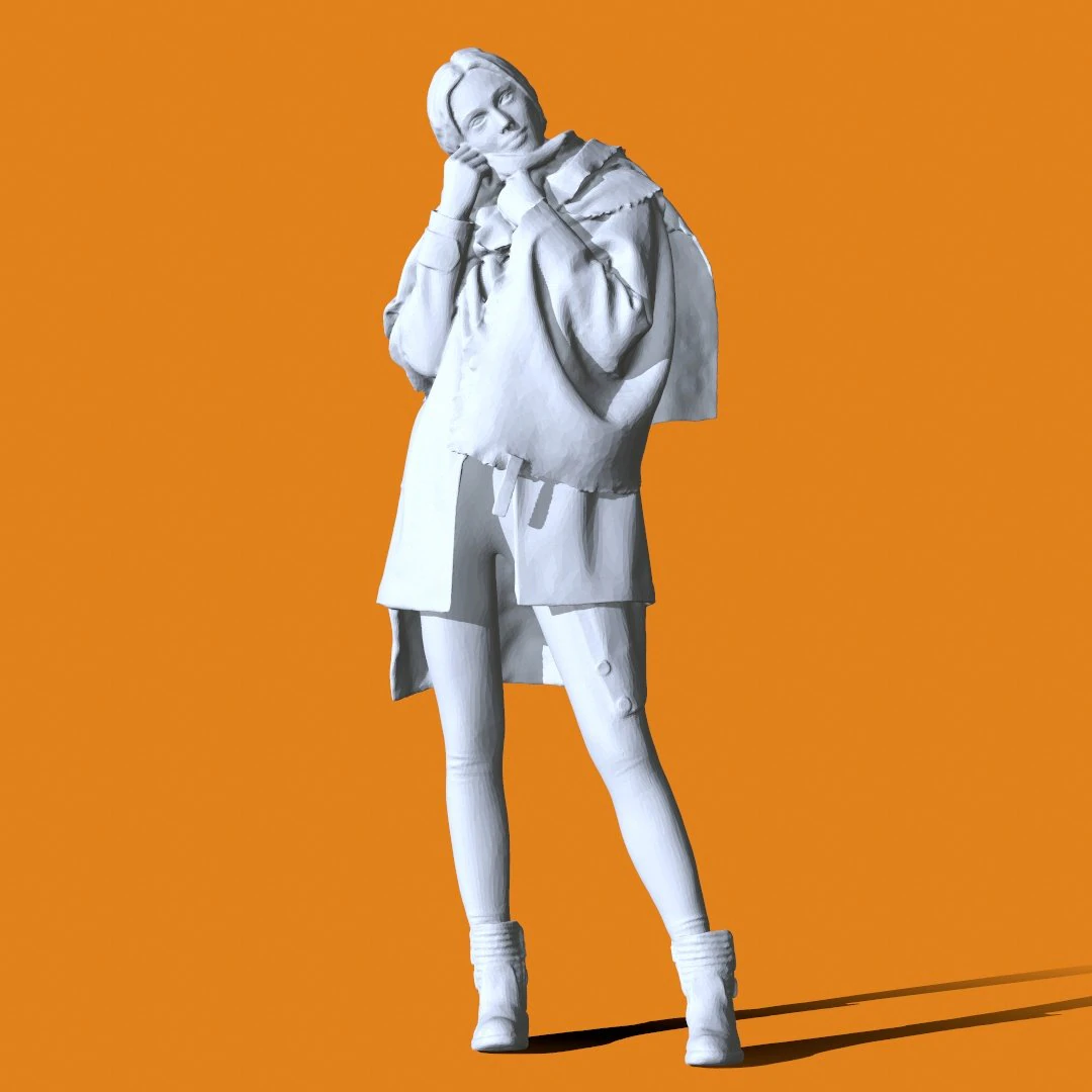Miniature Pose People 80 3D Print Model .c4d .max .obj .3ds .fbx .stl .blend 