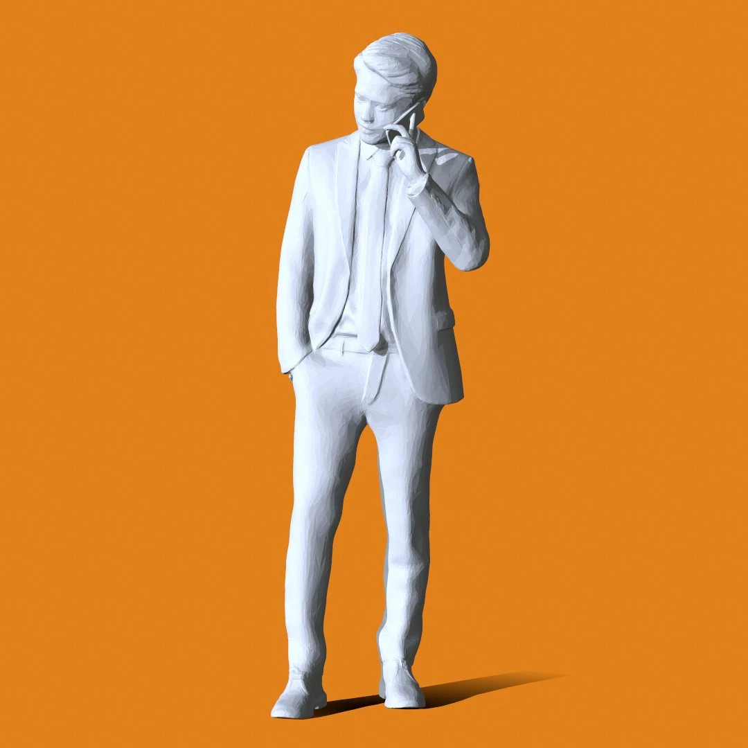 Miniature Pose People 83 3D Print Model .c4d .max .obj .3ds .fbx .stl .blend 
