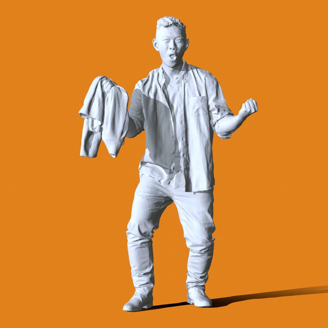 Miniature Pose People 84 3D Print Model .c4d .max .obj .3ds .fbx .stl .blend 