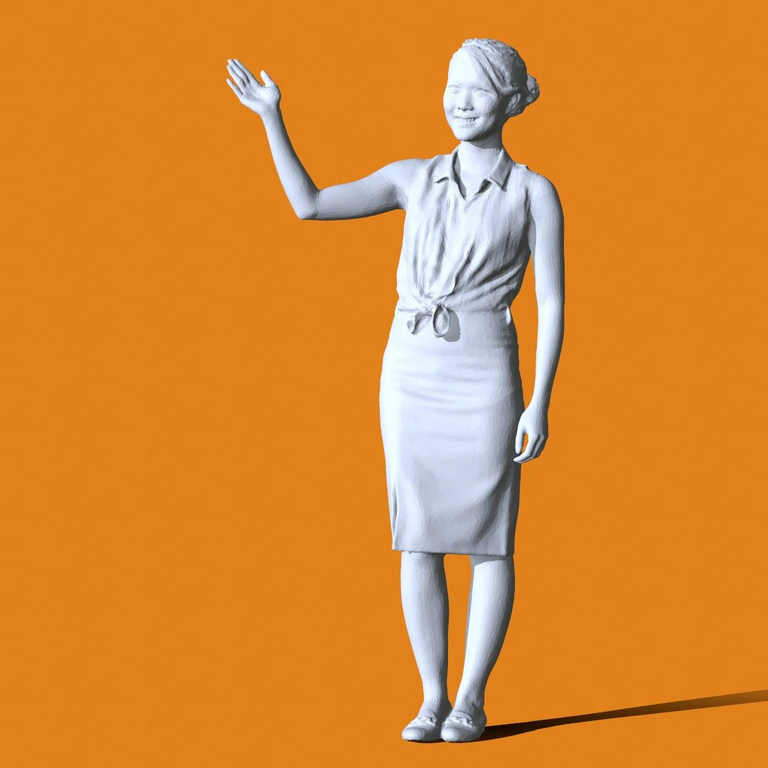 Miniature Pose People 85 3D Print Model .c4d .max .obj .3ds .fbx .stl .blend 