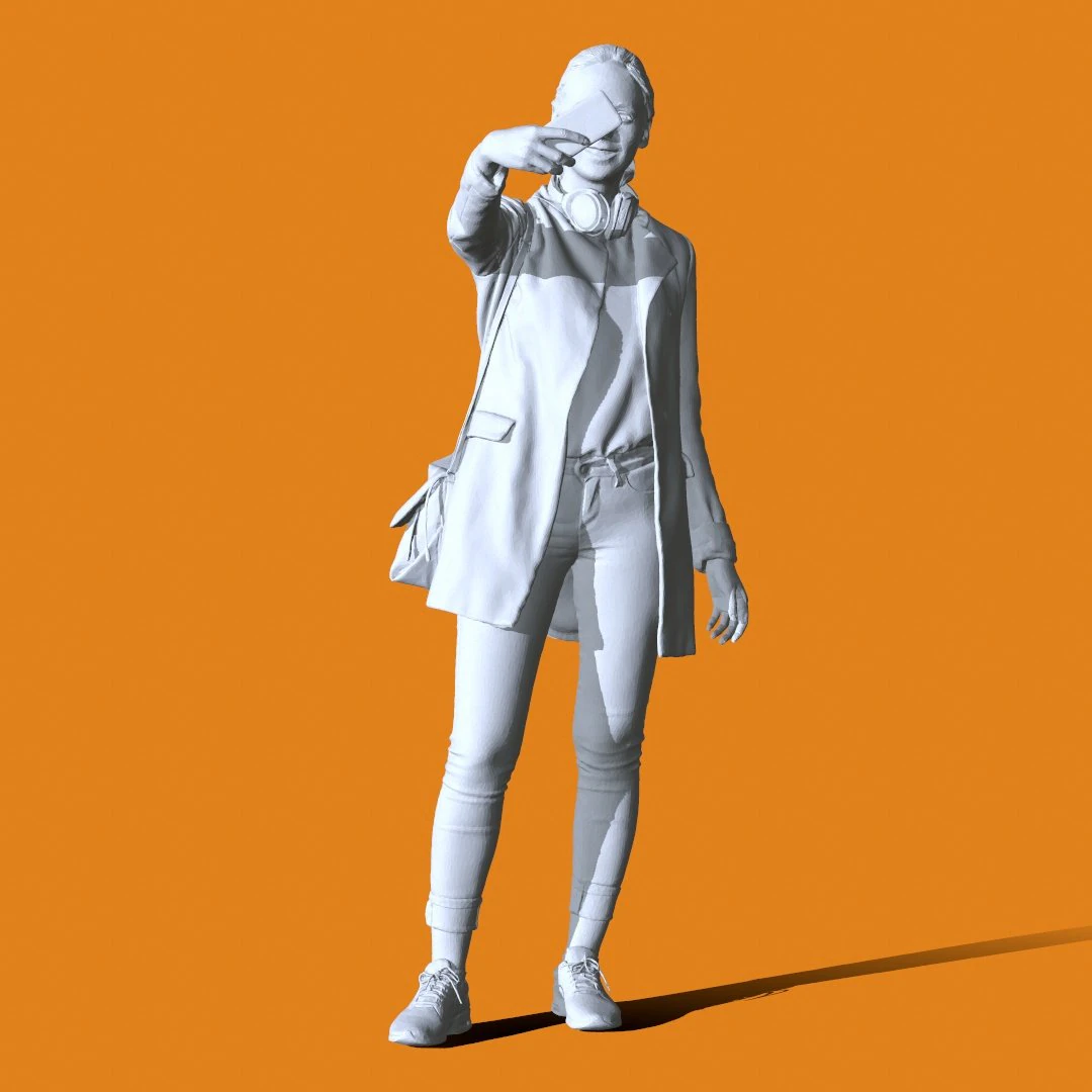 Miniature Pose People 89 3D Print Model .c4d .max .obj .3ds .fbx .stl .blend 