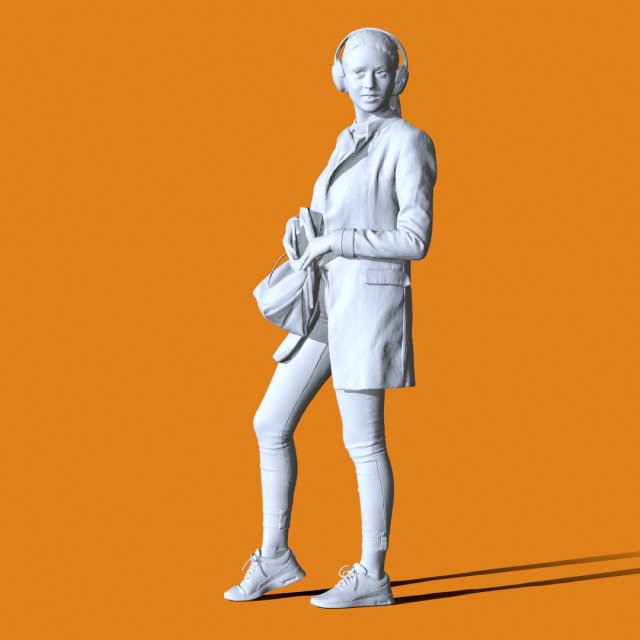 Miniature Pose People 90 3D Print Model .c4d .max .obj .3ds .fbx .stl .blend 