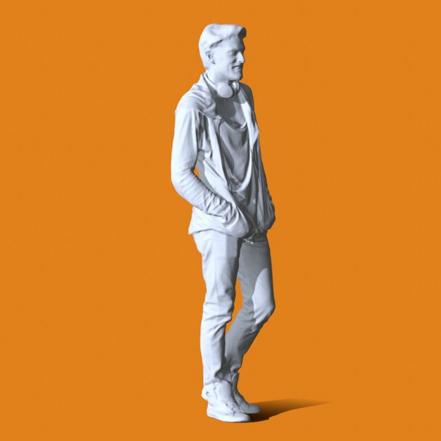 Miniature Pose People 91 3D Print Model .c4d .max .obj .3ds .fbx .stl .blend