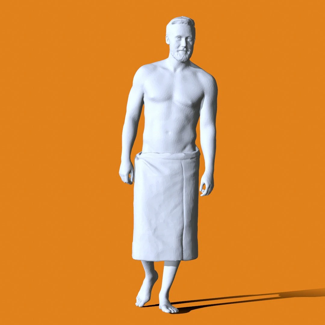 Miniature Pose People 93 3D Print Model .c4d .max .obj .3ds .fbx .stl .blend 