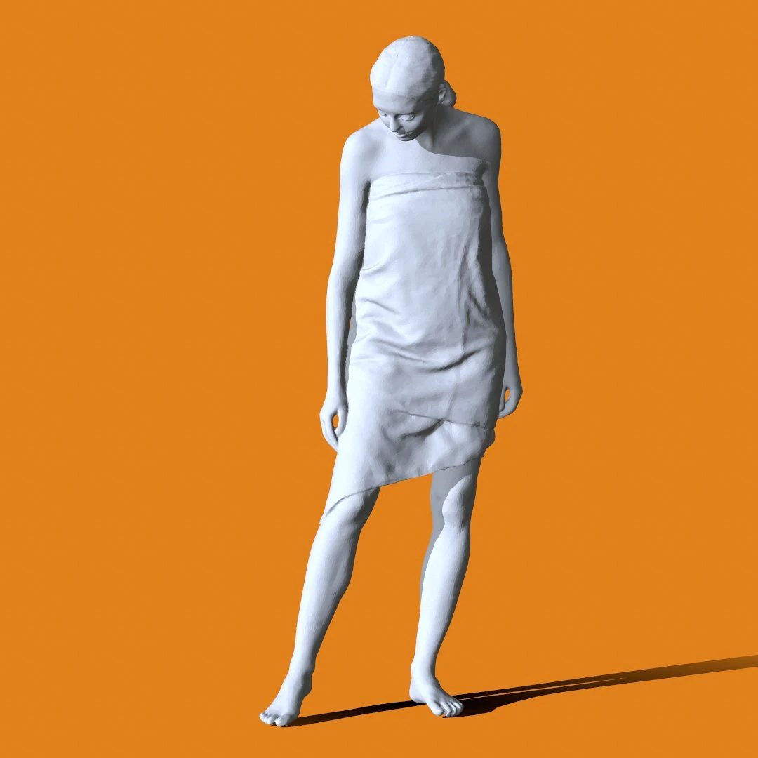 Miniature Pose People 97 3D Print Model .c4d .max .obj .3ds .fbx .stl .blend 