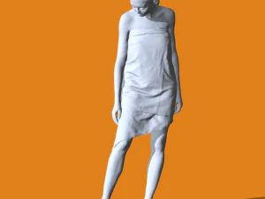 ミニチュアポーズ人物97 3Dプリントモデル