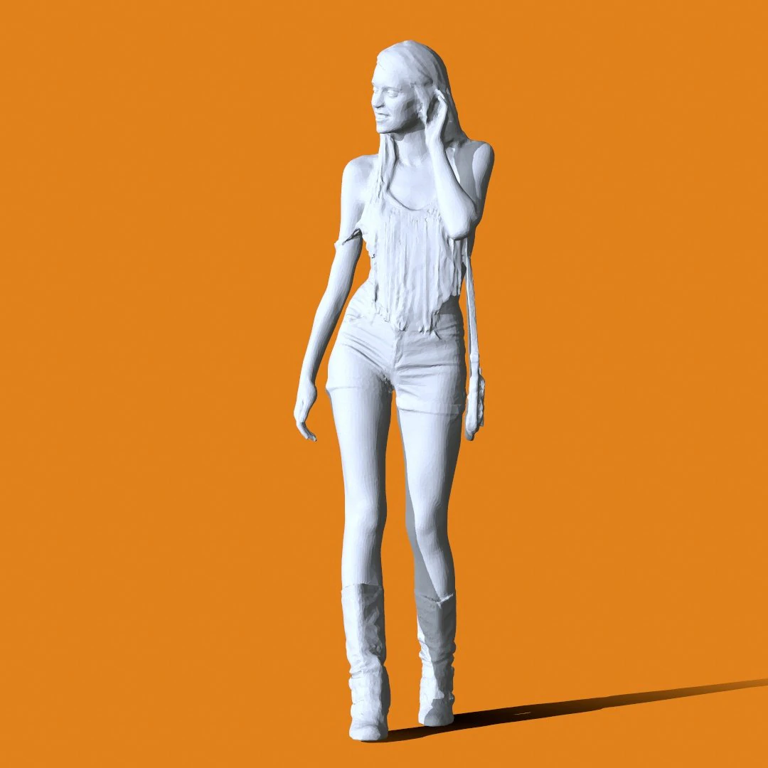 Miniature Pose People 99 3D Print Model .c4d .max .obj .3ds .fbx .stl .blend 