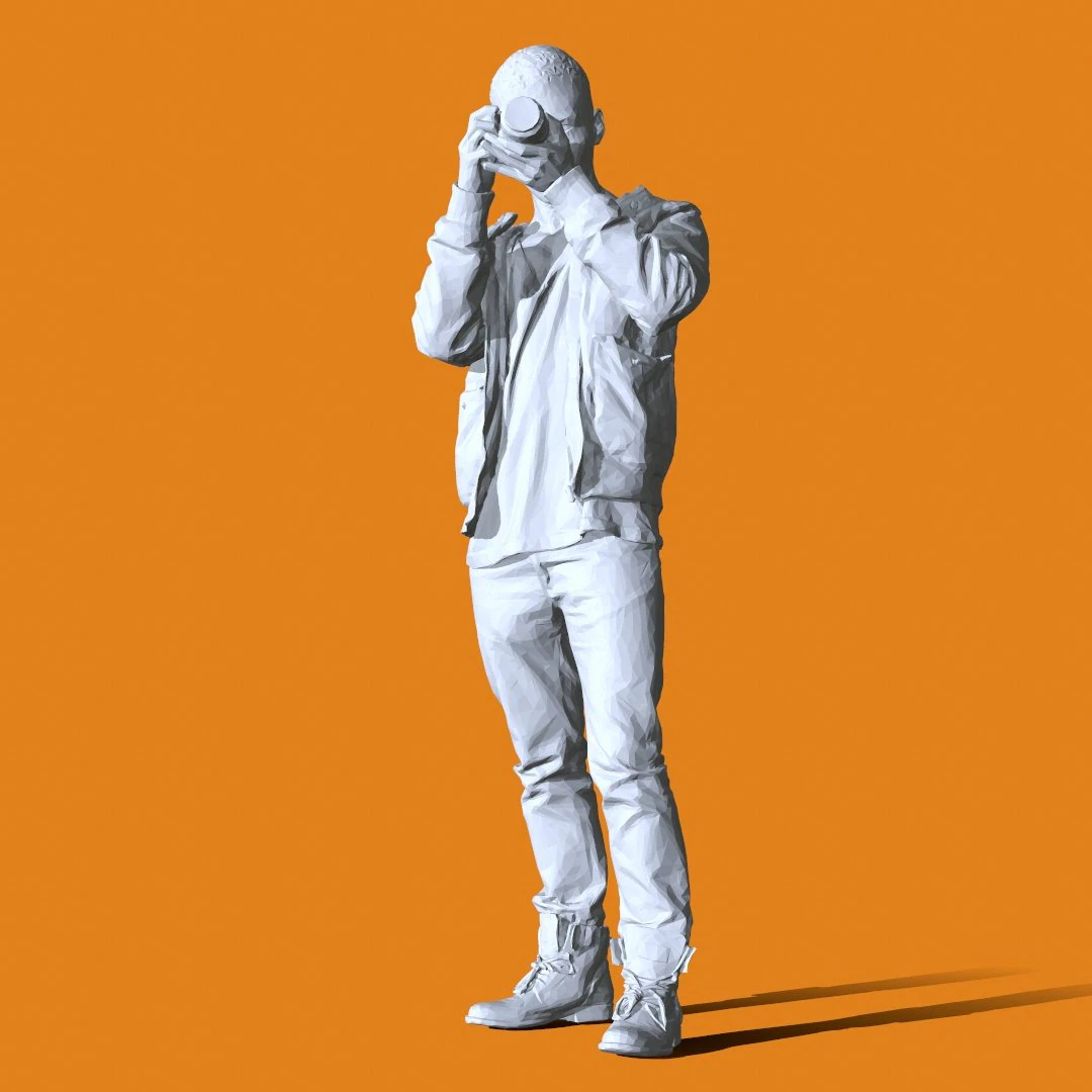 Miniature Pose People 103 3D Print Model .c4d .max .obj .3ds .fbx .stl .blend 