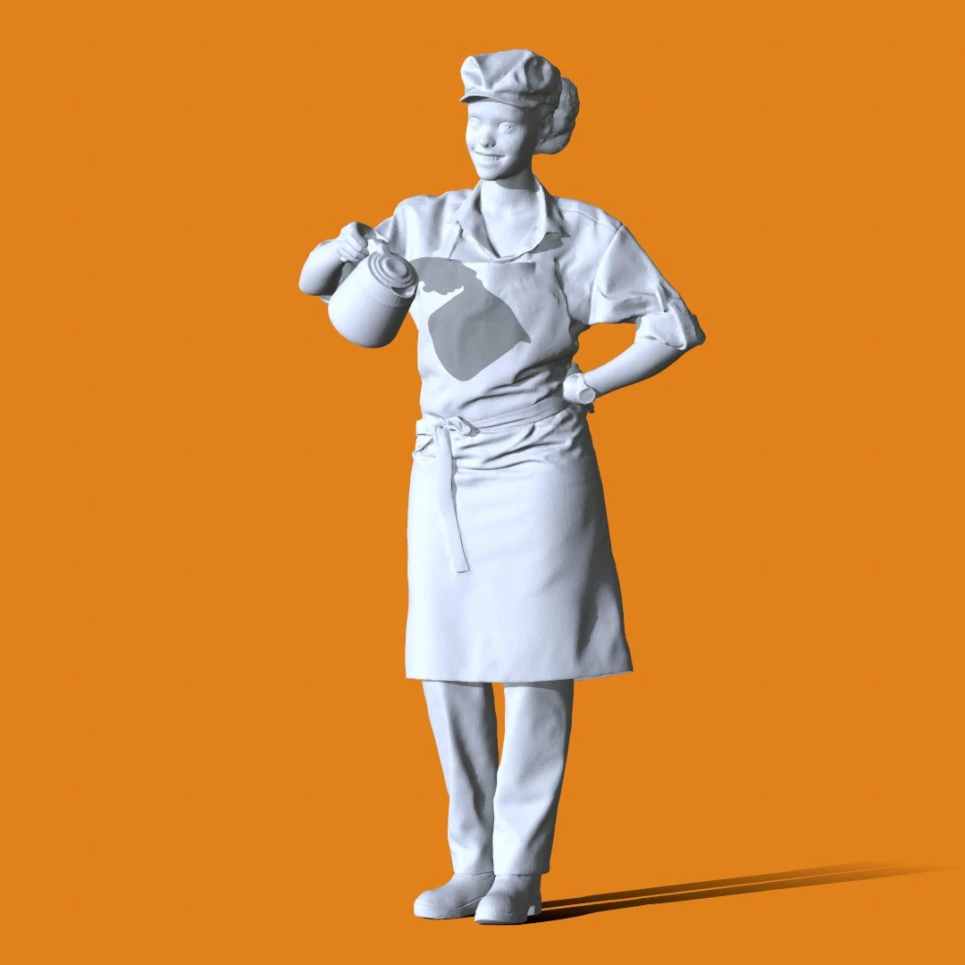 Miniature Pose People 105 3D Print Model .c4d .max .obj .3ds .fbx .stl .blend