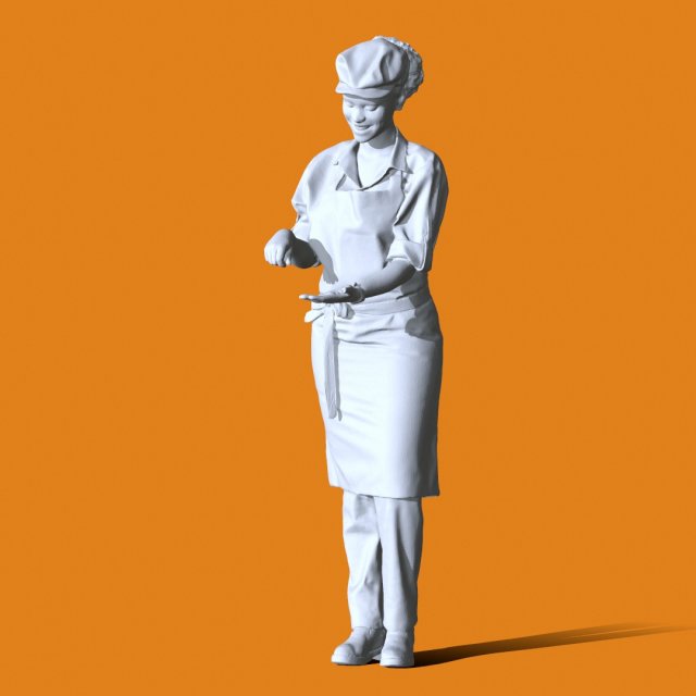Miniature Pose People 106 3D Baskı Modeli .c4d .max .obj .3ds .fbx .stl .blend 
