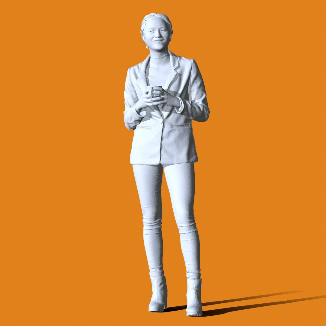 Miniature Pose People 109 3D Print Model .c4d .max .obj .3ds .fbx .stl .blend