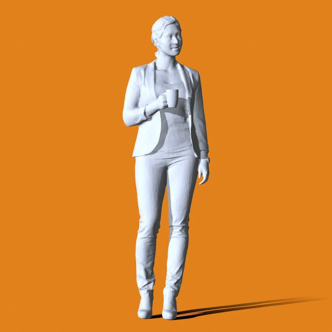 Miniature Pose People 110 3D Print Model .c4d .max .obj .3ds .fbx .stl .blend