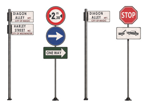 Street Sign-set 02 Modelo 3D