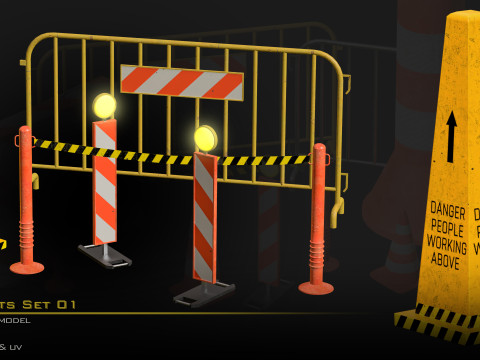 Street Asset Set 01 Modèle 3D
