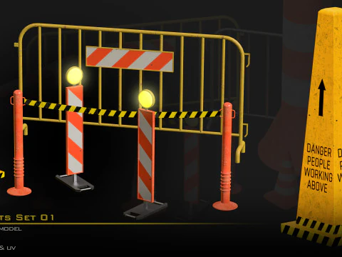 Street Asset Set 01 3D Model