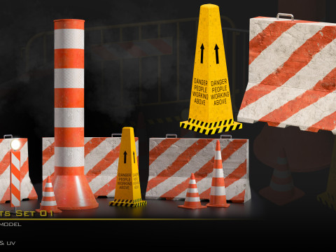 Street Asset Set 01 Modèle 3D