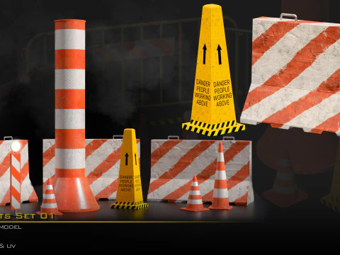 Street Asset Set 01 3D Model