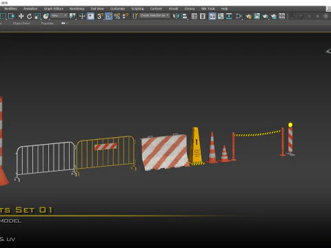 Street Asset Set 01 3D Model