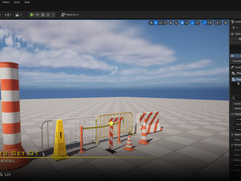Street Asset Set 01 Modèle 3D