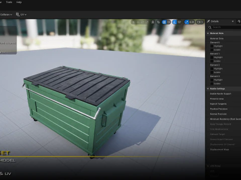Trash Can Set01 3D Model