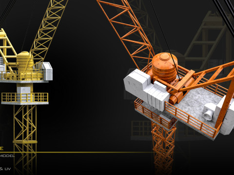 Construction Tower Crane 3D Model