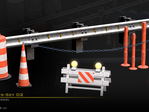 Street Asset Set 02 Model 3D