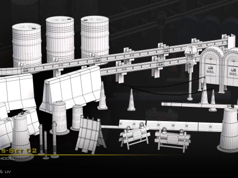 Street Asset Set 02 3D Model
