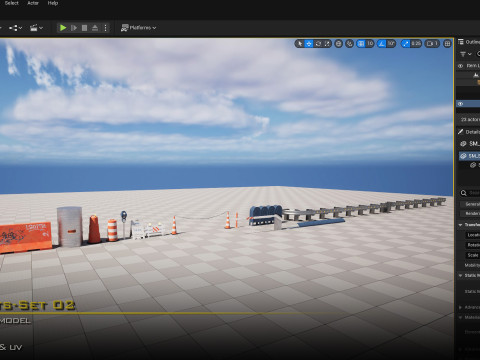Street Asset Set 02 Model 3D